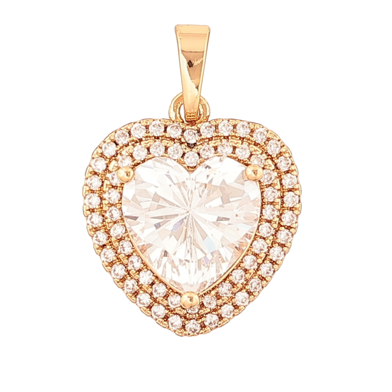 Кулон Xuping Позолота 18K «Кристальне серце» для ланцюжка до 5мм фото №3 Кулон Xuping Позолота 18K «Кристальне серце» для ланцюжка до 5мм фото №3