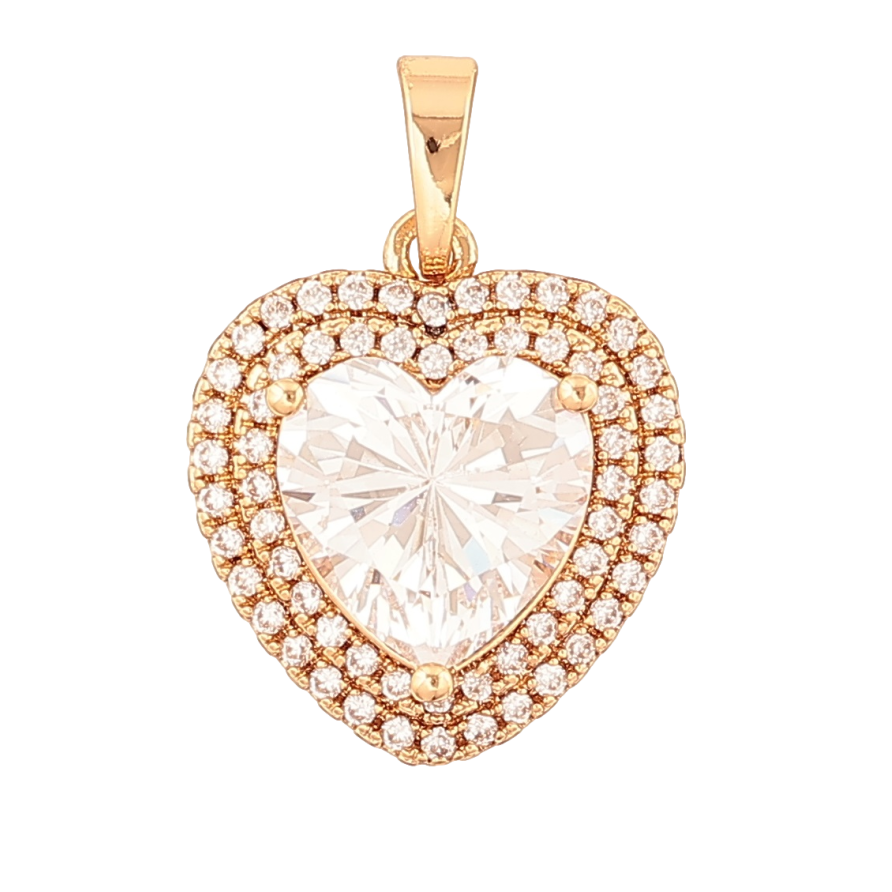 Кулон Xuping Позолота 18K «Кристальне серце» для ланцюжка до 5мм фото №1 Кулон Xuping Позолота 18K «Кристальне серце» для ланцюжка до 5мм фото №1