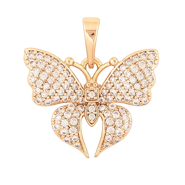 Кулон Xuping Позолота 18K «Метелик з інкрустацією кристалами» для ланцюжка до 6мм фото №5 Кулон Xuping Позолота 18K «Метелик з інкрустацією кристалами» для ланцюжка до 6мм фото №5
