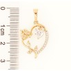 Кулон Xuping Позолота 18K «Серце з трояндою» для ланцюжка до 6мм фото №2 Кулон Xuping Позолота 18K «Серце з трояндою» для ланцюжка до 6мм фото №2