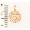 Кулон Xuping Позолота 18K «Сердечка в колечку різнокольорових кристалів» для ланцюжка до 6мм фото №2 Кулон Xuping Позолота 18K «Сердечка в колечку різнокольорових кристалів» для ланцюжка до 6мм фото №2