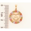 Кулон Xuping Позолота 18K Сердечки в колечке разноцветных кристаллов для цепочки до 6мм фото №2 Кулон Xuping Позолота 18K Сердечки в колечке разноцветных кристаллов для цепочки до 6мм фото №2
