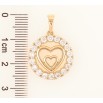 Кулон Xuping Позолота 18K «Сердечка в колечку кристалів» для ланцюжка до 6мм фото №2 Кулон Xuping Позолота 18K «Сердечка в колечку кристалів» для ланцюжка до 6мм фото №2