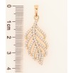 Кулон Xuping Позолота 18K «Перо з кристалами» для ланцюжка до 6мм фото №2