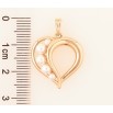 Кулон Xuping Позолота 18K Сердечко с жемчужинами для цепочки до 4мм фото №2