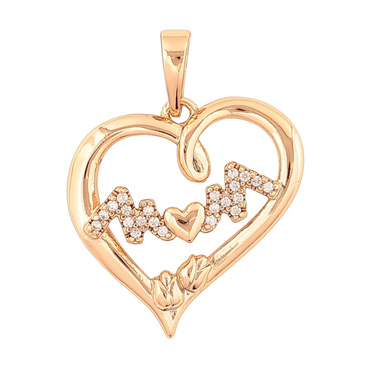 Кулон Xuping Позолота 18K «Сердечко з написом Мама» для ланцюжка до 6мм фото №24 Кулон Xuping Позолота 18K «Сердечко з написом Мама» для ланцюжка до 6мм фото №24