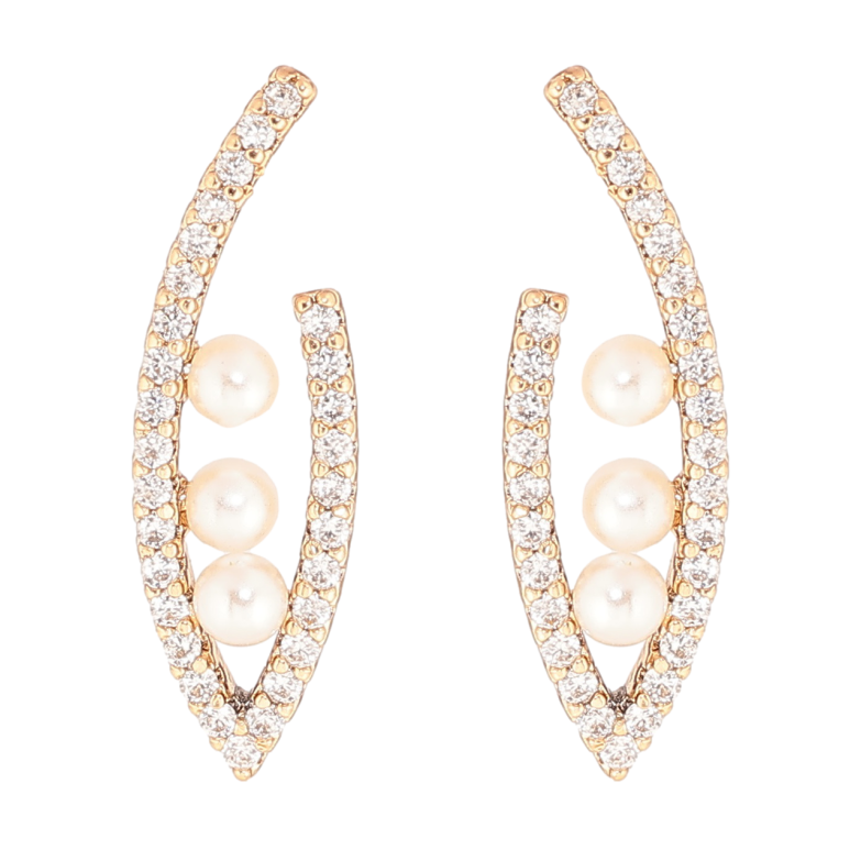 Сережки Xuping Позолота 18K пусети «Інкрустація кристалами та перлинами» фото №7 Сережки Xuping Позолота 18K пусети «Інкрустація кристалами та перлинами» фото №7