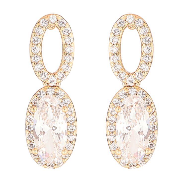 Серьги Xuping Позолота 18K пусеты Подвески с кристаллами фото №12