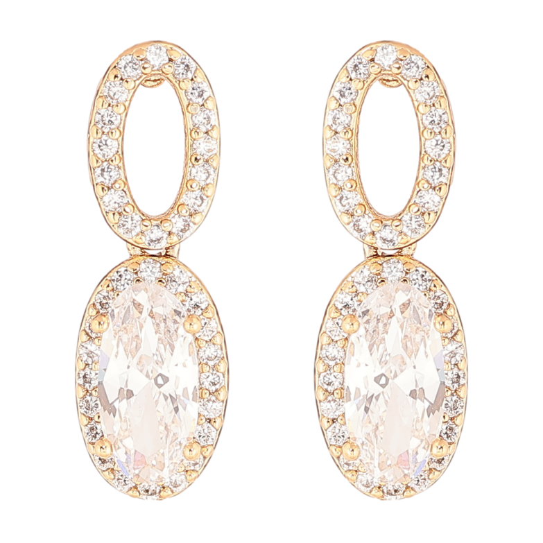 Сережки Xuping Позолота 18K пусети «Підвіски з кристалами» фото №10