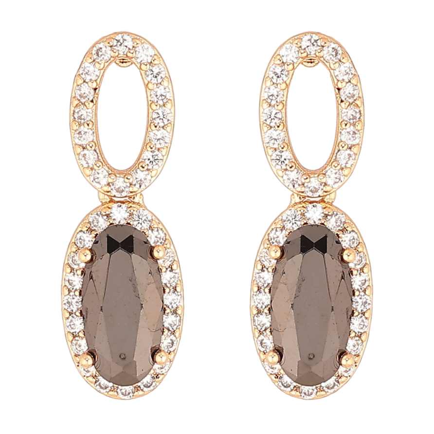 Серьги Xuping Позолота 18K пусеты Подвески с черными кристаллами фото №1