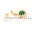 Серьги Xuping Позолота 18K пусеты Подвески с зелеными кристаллами фото №2