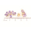 Серьги Xuping Позолота 18K пусеты Декоративный узор с сиреневыми кристаллами фото №2 Серьги Xuping Позолота 18K пусеты Декоративный узор с сиреневыми кристаллами фото №2