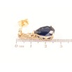 Серьги Xuping Позолота 18K пусеты Узор цепочка с синими кристаллами фото №2 Серьги Xuping Позолота 18K пусеты Узор цепочка с синими кристаллами фото №2