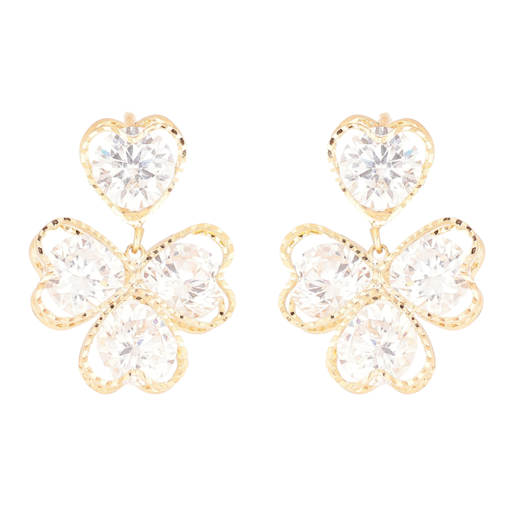 Серьги Xuping Позолота 18K пусеты Кристальные подвески фото №22