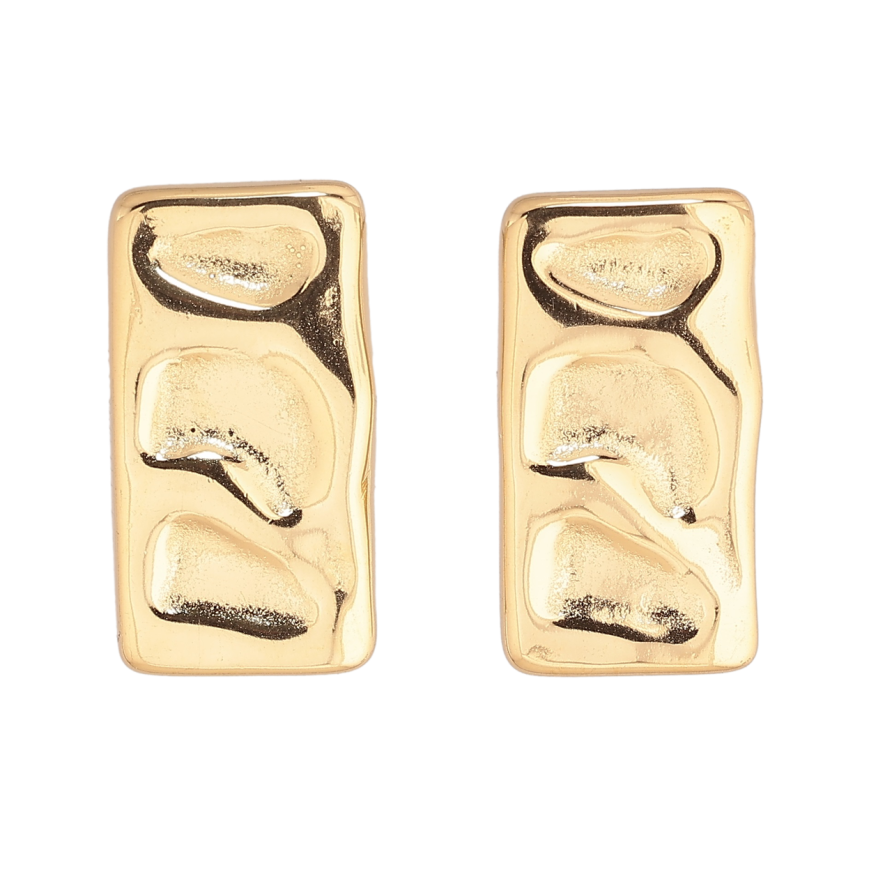 Серьги Xuping TTM Stainless Steel цвет 14К пусеты Декоративные прямоугольники фото №1