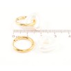 Серьги Xuping TTM Stainless Steel цвет 14К подвески на колечках Белые керамические сердечки 2 в 1 фото №2 Серьги Xuping TTM Stainless Steel цвет 14К подвески на колечках Белые керамические сердечки 2 в 1 фото №2