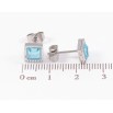 Сережки Xuping TTM Stainless Steel колір Родій пусети «Квадратні блакитні кристали» 7х7мм фото №2 Сережки Xuping TTM Stainless Steel колір Родій пусети «Квадратні блакитні кристали» 7х7мм фото №2