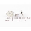 Сережки Xuping TTM Stainless Steel колір Родій пусети «Квіточки з білою емаллю» фото №2 Сережки Xuping TTM Stainless Steel колір Родій пусети «Квіточки з білою емаллю» фото №2
