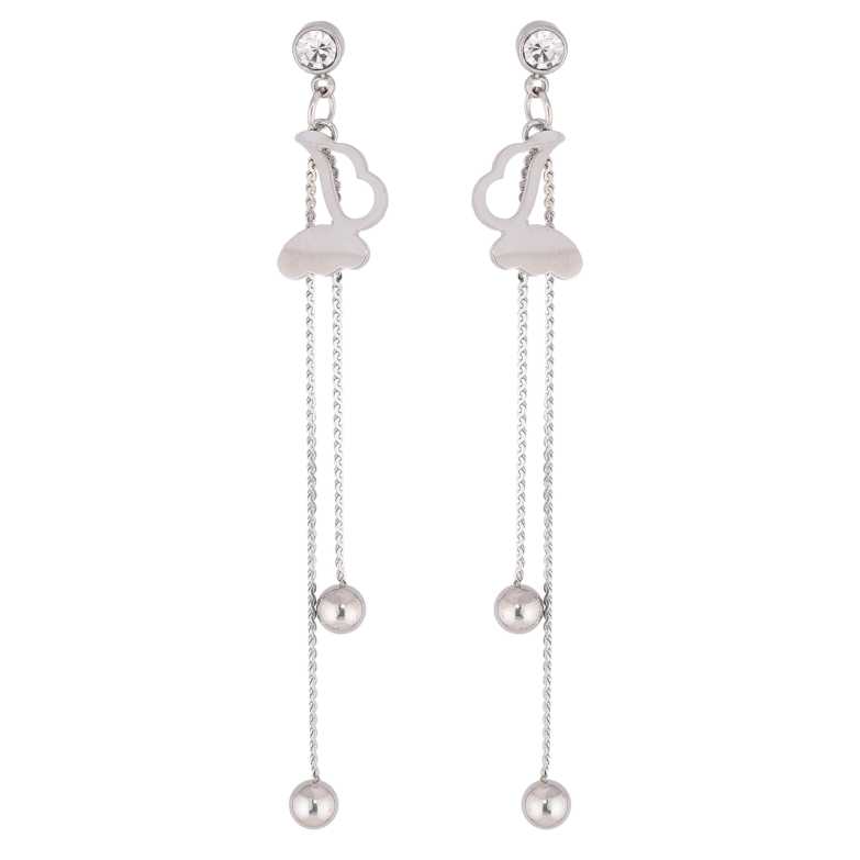 Сережки Xuping TTM Stainless Steel колір Родій пусети «Підвіски з метеликами» фото №15 Сережки Xuping TTM Stainless Steel колір Родій пусети «Підвіски з метеликами» фото №15