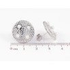 Сережки Xuping TTM Stainless Steel колір Родій пусети «Кола з візерунком і перлинками» ø 18мм фото №2 Сережки Xuping TTM Stainless Steel колір Родій пусети «Кола з візерунком і перлинками» ø 18мм фото №2
