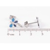 Сережки Xuping TTM Stainless Steel колір Родій пусети «Бабки з кольоровою емаллю» фото №2 Сережки Xuping TTM Stainless Steel колір Родій пусети «Бабки з кольоровою емаллю» фото №2