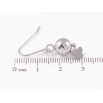 Сережки Xuping TTM Stainless Steel колір Родій французький замок «Кульки з метеликами» фото №2
