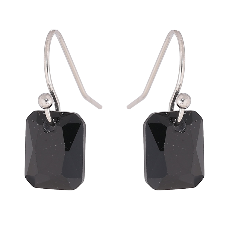 Сережки Xuping TTM Stainless Steel колір Родій французький замок «Чорні кристали» фото №15 Сережки Xuping TTM Stainless Steel колір Родій французький замок «Чорні кристали» фото №15