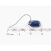Сережки Xuping TTM Stainless Steel колір Родій французький замок «Сині кристали» фото №2 Сережки Xuping TTM Stainless Steel колір Родій французький замок «Сині кристали» фото №2