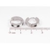 Сережки Xuping TTM Stainless Steel колір Родій колечка «Візерунок з чорно-білою емаллю» фото №2