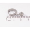 Сережки Xuping TTM Stainless Steel колір Родій підвіски на колечках «Кульки, ø 6мм» фото №2 Сережки Xuping TTM Stainless Steel колір Родій підвіски на колечках «Кульки, ø 6мм» фото №2