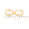 Серьги Xuping Позолота 18K колечки Инкрустация кристаллами фото №2