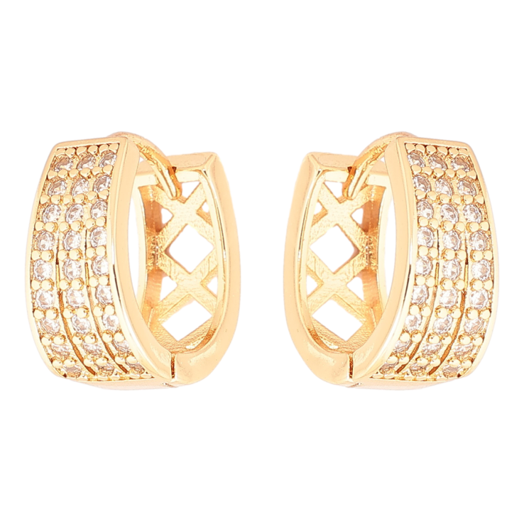 Серьги Xuping Позолота 18K колечки Инкрустация кристаллами фото №17 Серьги Xuping Позолота 18K колечки Инкрустация кристаллами фото №17