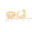 Серьги Xuping Позолота 18K колечки Декоративный узор с кристаллами фото №2 Серьги Xuping Позолота 18K колечки Декоративный узор с кристаллами фото №2