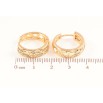 Серьги Xuping Позолота 18K колечки Декоративный узор с кристаллами фото №2 Серьги Xuping Позолота 18K колечки Декоративный узор с кристаллами фото №2