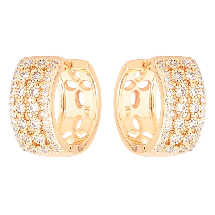 Серьги Xuping Позолота 18K колечки Инкрустация кристаллами фото №16 Серьги Xuping Позолота 18K колечки Инкрустация кристаллами фото №16