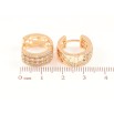 Серьги Xuping Позолота 18K колечки Инкрустация кристаллами фото №2