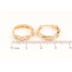 Серьги Xuping Позолота 18K колечки Узор с кристаллами фото №2