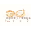 Серьги Xuping Позолота 18K колечки Декоративный узор фото №2