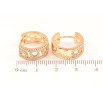 Серьги Xuping Позолота 18K колечки Узор с кристаллами фото №2 Серьги Xuping Позолота 18K колечки Узор с кристаллами фото №2
