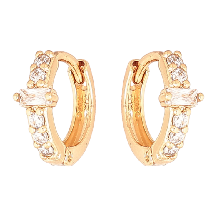Серьги Xuping Позолота 18K колечки Дорожки кристаллов фото №10 Серьги Xuping Позолота 18K колечки Дорожки кристаллов фото №10