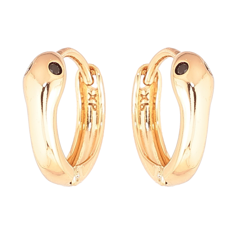 Сережки Xuping Позолота 18K колечка «Змійки» фото №6 Сережки Xuping Позолота 18K колечка «Змійки» фото №6