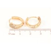 Серьги Xuping Позолота 18K колечки Резной узор с кристаллами фото №2 Серьги Xuping Позолота 18K колечки Резной узор с кристаллами фото №2