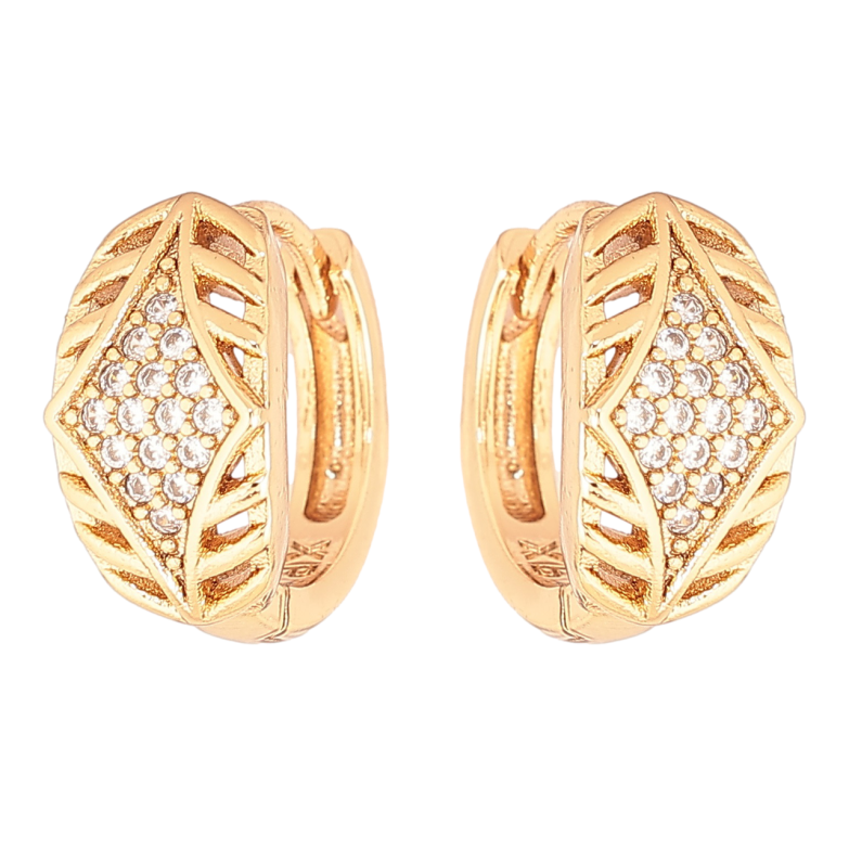 Сережки Xuping Позолота 18K колечка «Декоративний візерунок» фото №14 Сережки Xuping Позолота 18K колечка «Декоративний візерунок» фото №14