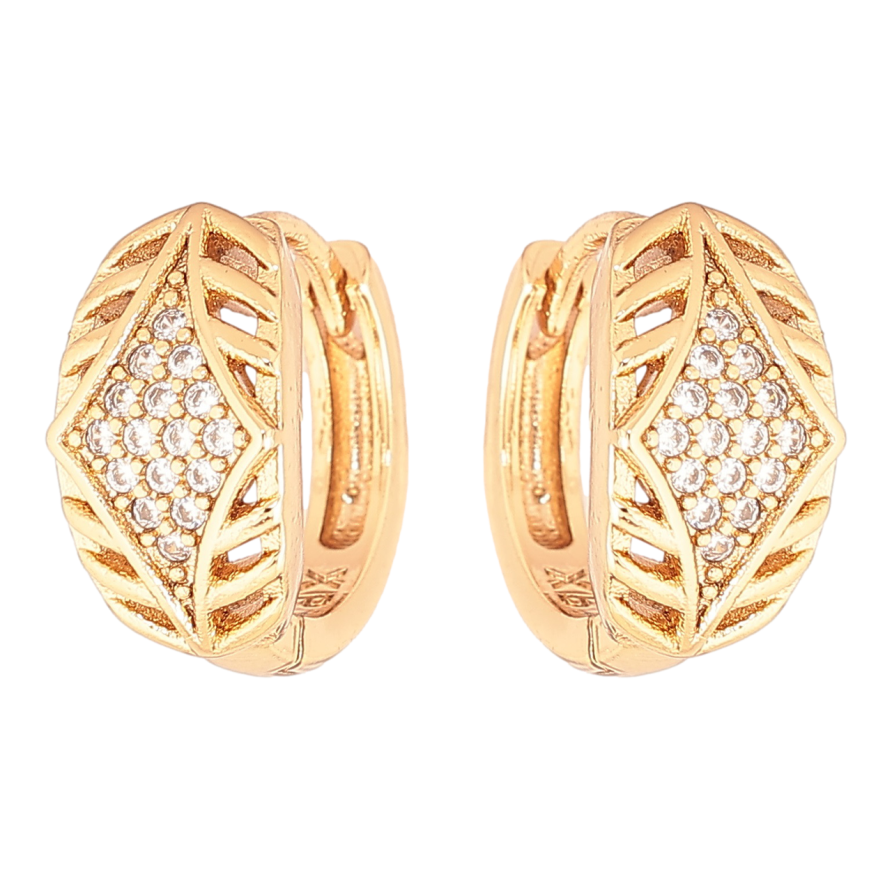 Серьги Xuping Позолота 18K колечки Декоративный узор фото №1 Серьги Xuping Позолота 18K колечки Декоративный узор фото №1