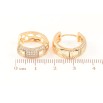 Серьги Xuping Позолота 18K колечки Узор с инкрустацией кристаллами фото №2 Серьги Xuping Позолота 18K колечки Узор с инкрустацией кристаллами фото №2