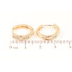 Сережки Xuping Позолота 18K колечка «Візерунок з доріжками кристалів» фото №2 Сережки Xuping Позолота 18K колечка «Візерунок з доріжками кристалів» фото №2