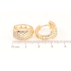 Серьги Xuping Позолота 18K колечки Резной узор с кристаллами фото №2
