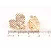 Сережки Xuping Позолота 18K англійський замок «Сердечка з інкрустацією кристалами» фото №2 Сережки Xuping Позолота 18K англійський замок «Сердечка з інкрустацією кристалами» фото №2