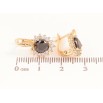 Сережки Xuping Позолота 18K англійський замок «Кришталеві ягідки з чорними кристалами» фото №2 Сережки Xuping Позолота 18K англійський замок «Кришталеві ягідки з чорними кристалами» фото №2