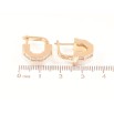 Сережки Xuping Позолота 18K англійський замок «Біла кераміка з доріжками кристалів» фото №2 Сережки Xuping Позолота 18K англійський замок «Біла кераміка з доріжками кристалів» фото №2